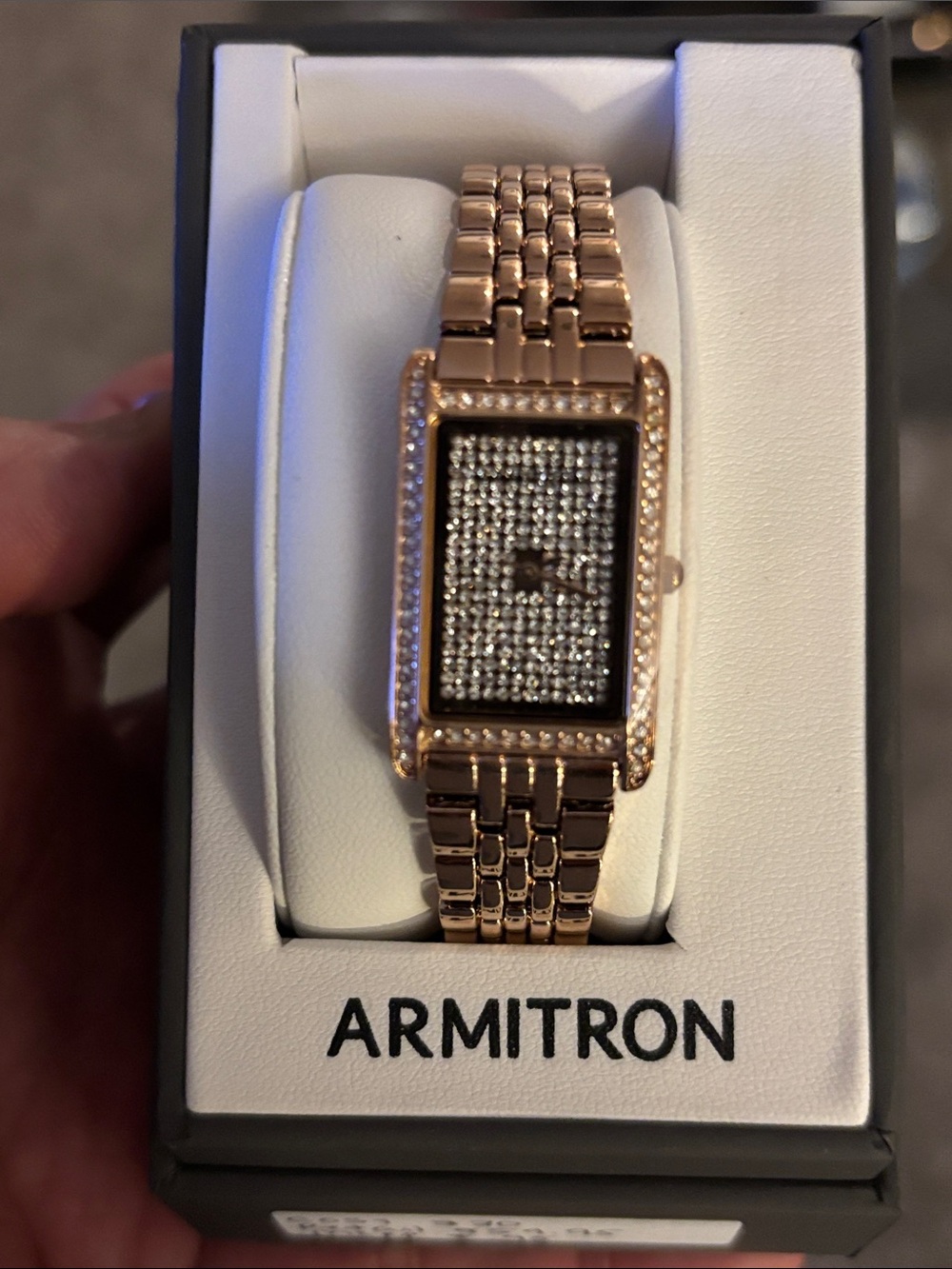 Armitron Rose Gold Crystal-Accented Women's Bracelet Watch